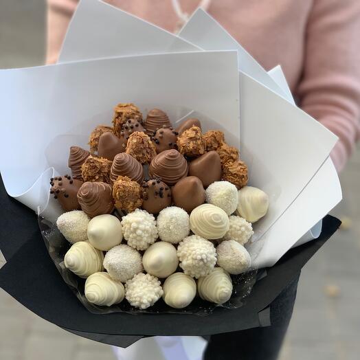 Fresa en chocolate "Yin ️ ️ Yang"