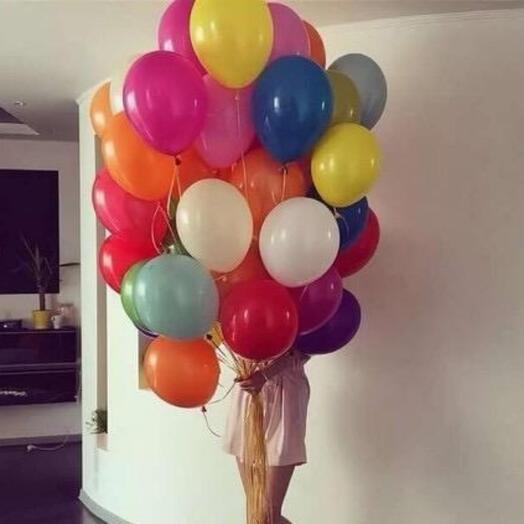 25 colorful balloons