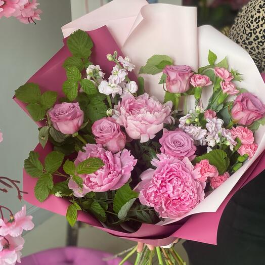 Bouquet with peonies