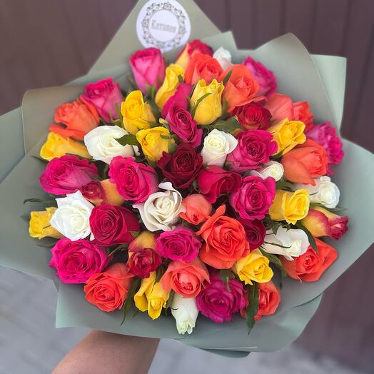 51 Роза разноцветная