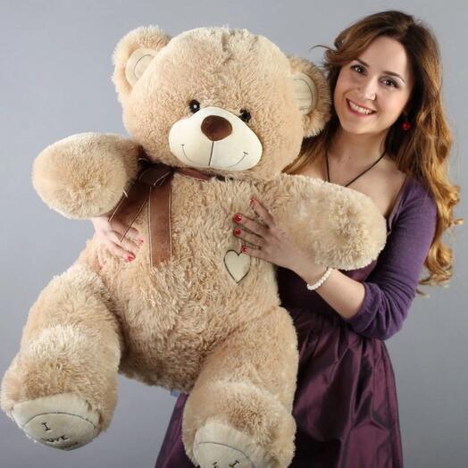 Teddy bear I love you 110cm beige