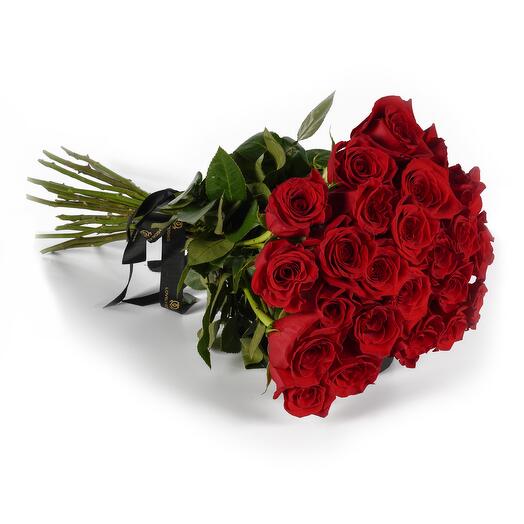 24 stems Red Fresh Roses Hand Bouquet