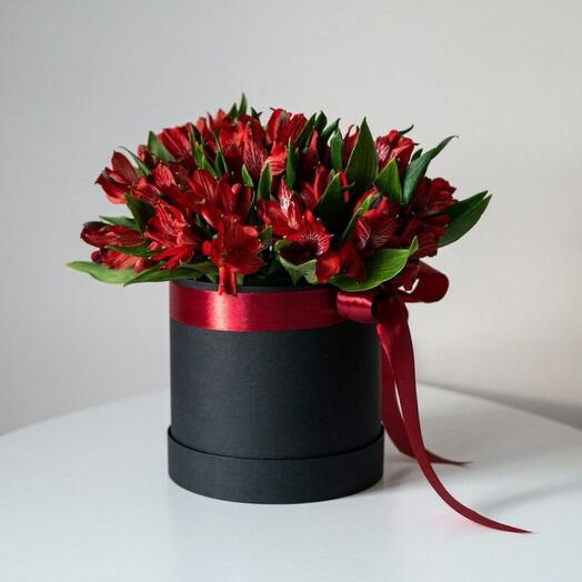 Flowers in a box Red Black