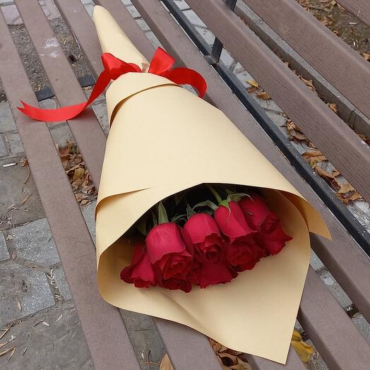 Букет роз 9 шт