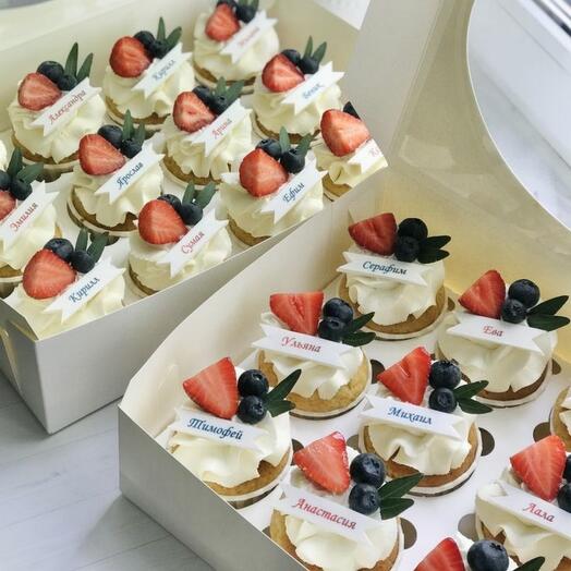 Cupcakes con nombre, 12 piezas