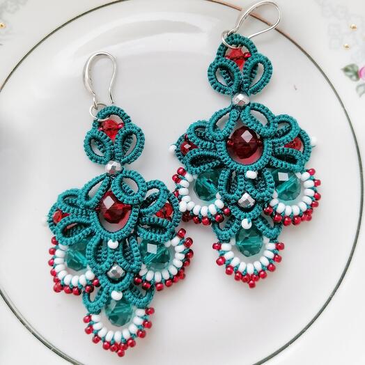 Pendientes De pluma de pavo real