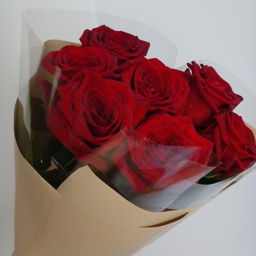 Red roses fragrant 7 pcs