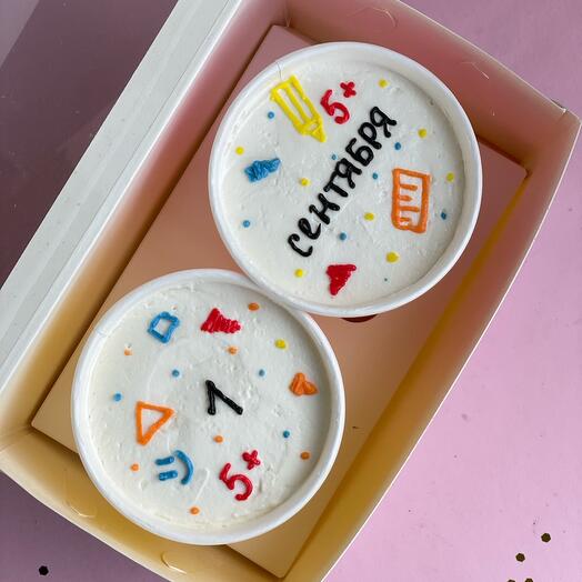 Торт в стакане, ассорти 2шт. Cake to go. 1 сентября, День знаний, учителю, школьнику