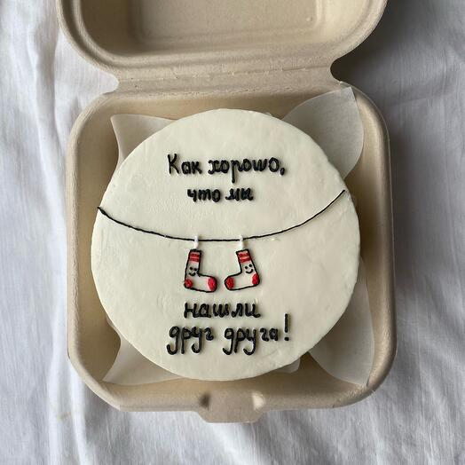 Бенто торт «Хорошо, что мы нашли друг друга»