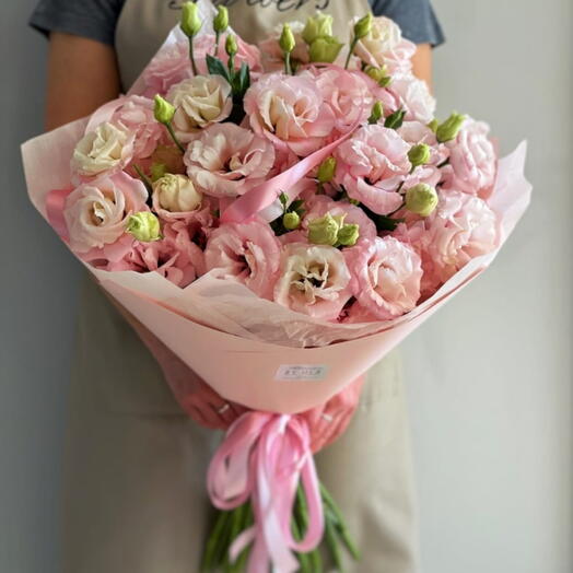 Pink Eustoma, 19 pcs