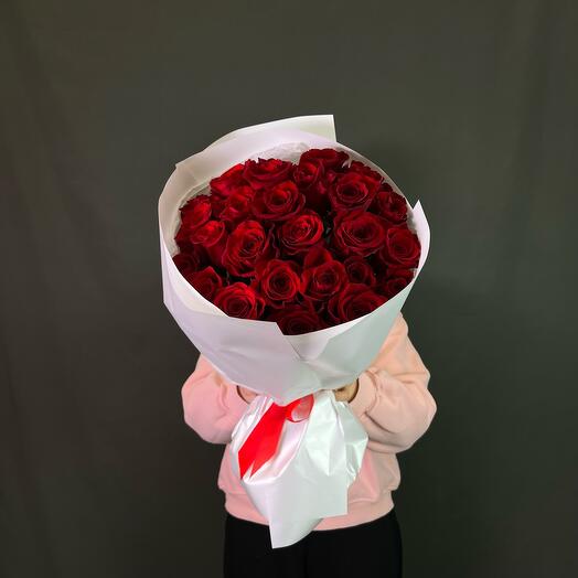 25 красны роз