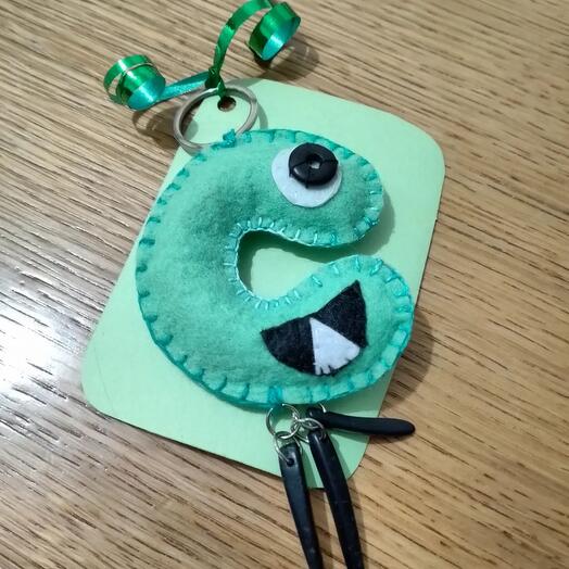 Felt keychain Monster Letter