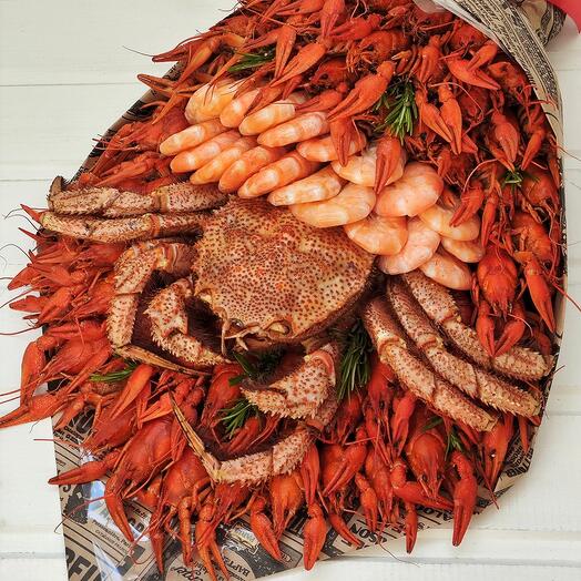 Букет с крабом и раками