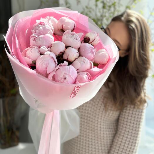 Моно Букет PEONY PINK