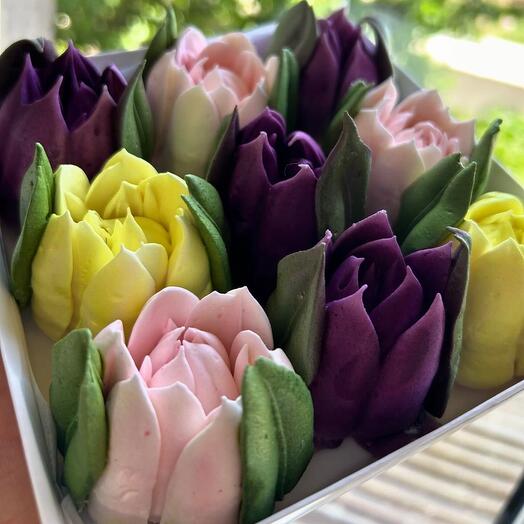 Цветы из зефира подарок "Нежная королева"