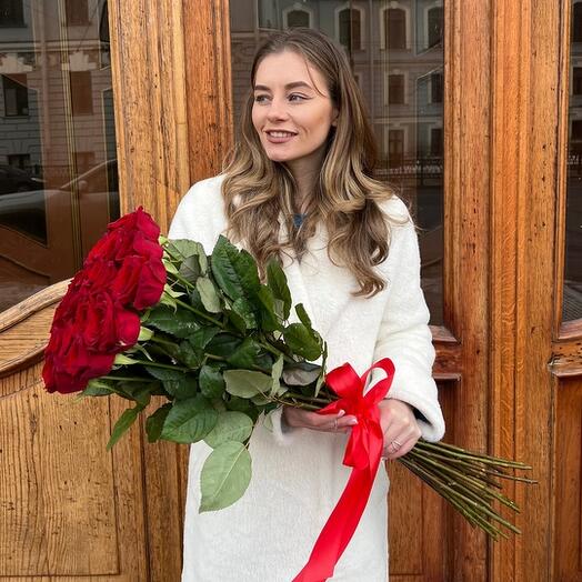 25 Красных Роз premium 70см