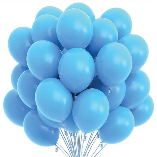 Set of 25 Sky Blue Balloons