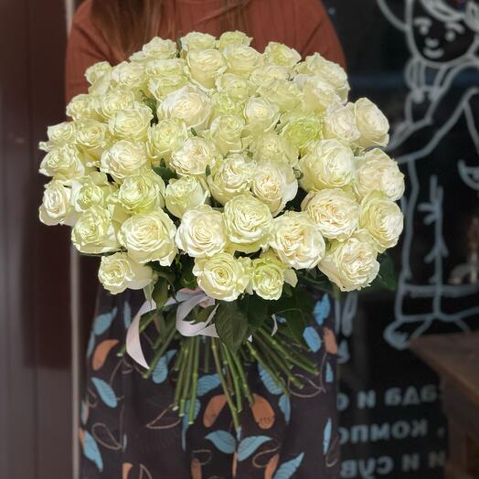 Букет из 51 белой Розы