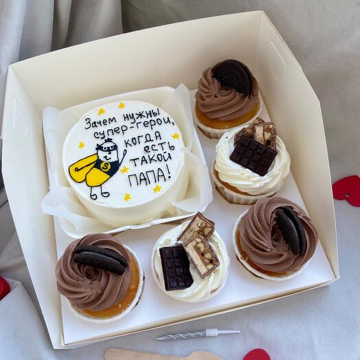 Набор для папы  23 февраля праздничный супер герой  с днем рождения  в подарок день папы