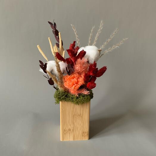 Композиция из сухоцветов «Теплая осень 2»