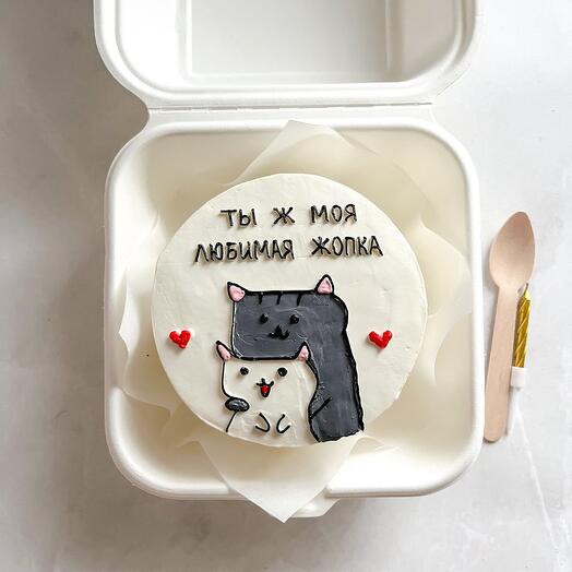 Бенто-торт с котиками