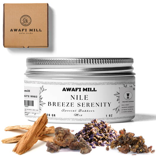 AWAFI MILL Nile Breeze Serenity Bakhoor Mix – Specially Crafted Incense - Bottle of 170 Grams (6 Oz)