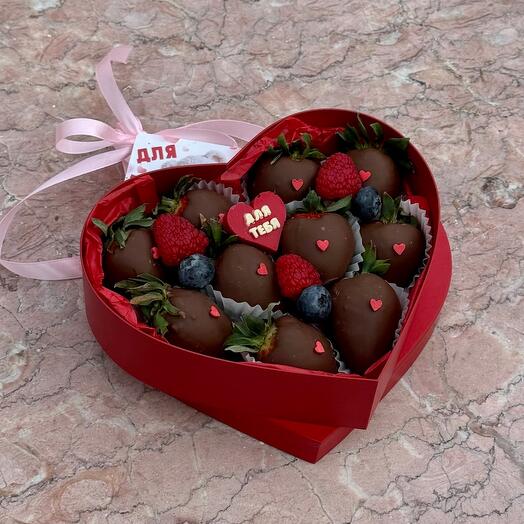 Conjunto de fresas en chocolate" para TI " 350gr