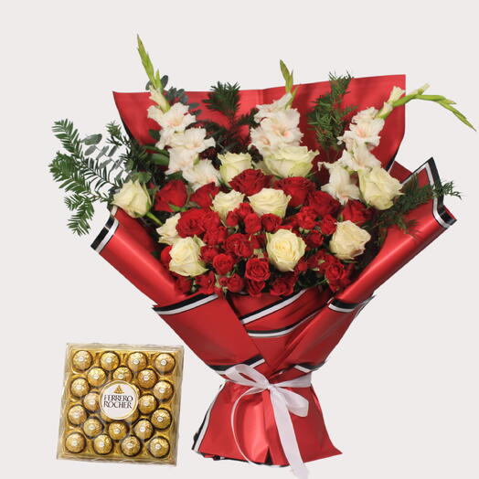 Celebration Bouquet with Ferrero Rocher Chocolate