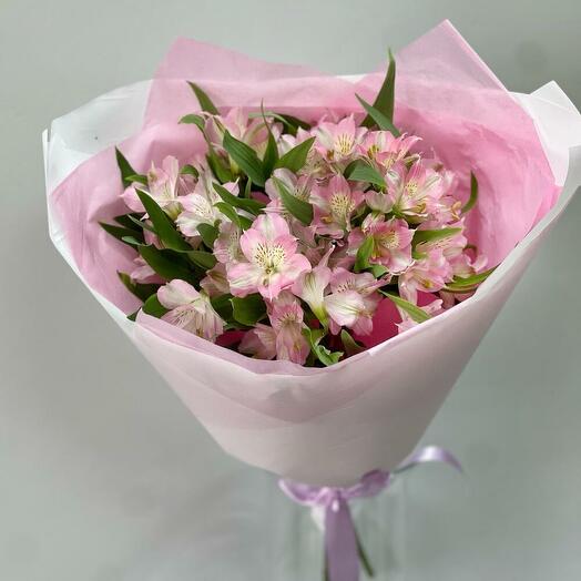 Нежный букет розовая альстромерия «Весна