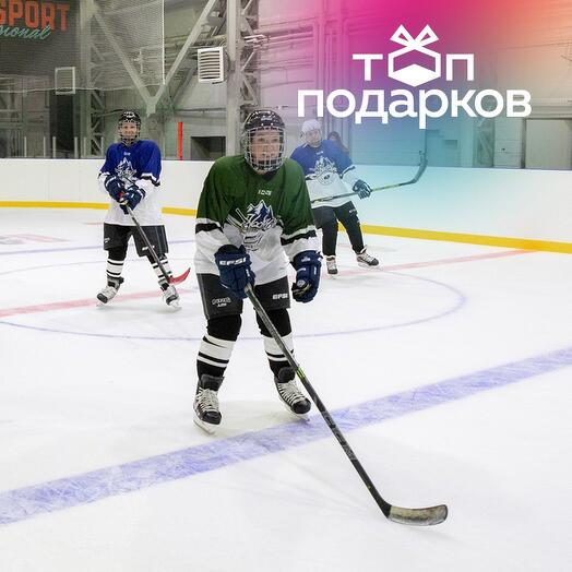 Подарочный сертификат Групповая тренировка и игра от 4 человек в хоккейной школе (Москва)