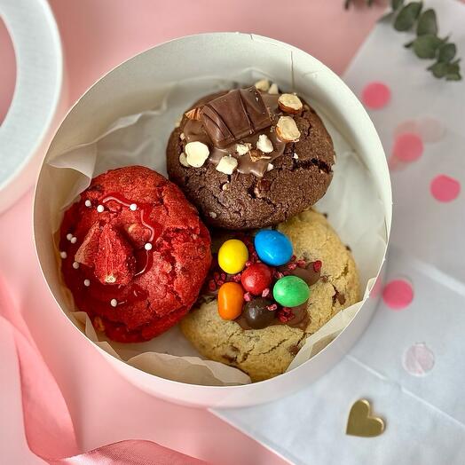 Ассорти печенья кукис, подарочный набор NY Crumble Cookies 3 вкуса