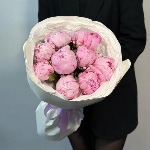 St bouquet 10 из 9 пионов Sara Bernard