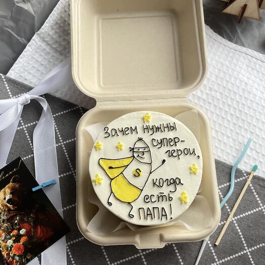 Торт для папы / бенто папе / подарок папе / торт для папы