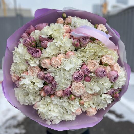 Букет в лавандовых оттенках