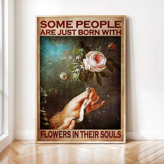 Интерьерный постер "Цветы" винтажная картина 03-0006