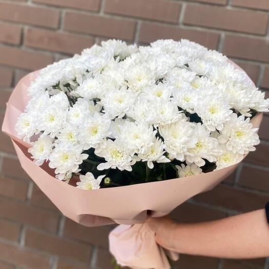 💐Монобукет из 15 кустовых хризантем