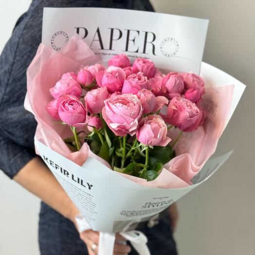 5 кустовых пионовидных роз💕