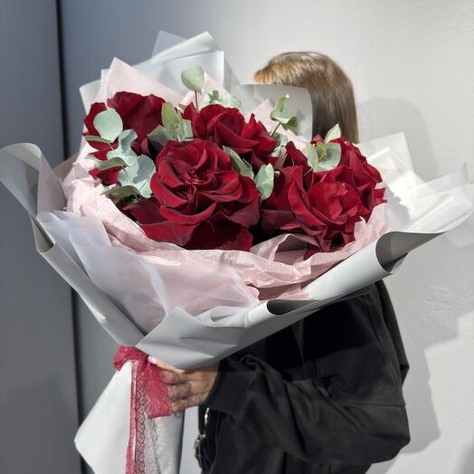 Букет из бордовых роз🌹