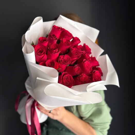 🌹Букет изысканный/21 шт кенийские розы/Цветы Магнитогорск/доставка Магнитогорск