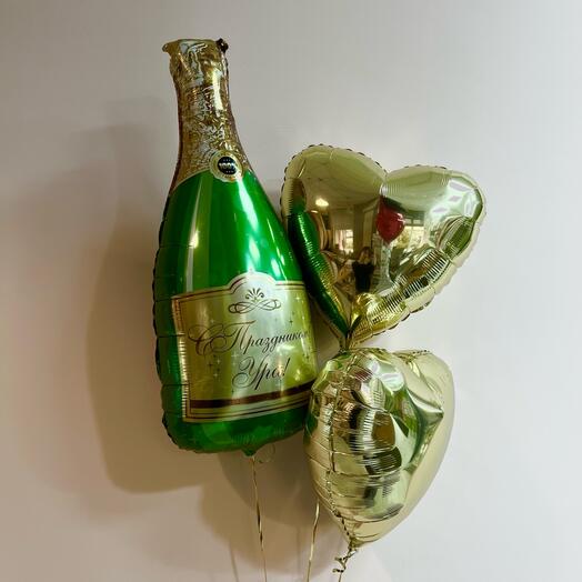 Фонтан шары (шампанское+сердечки) 🥂