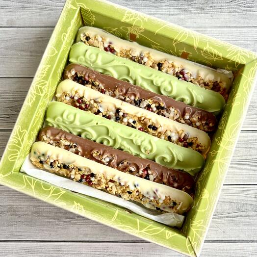 Сладкий подарок из 7 шоколадок, 3 вида шоколада