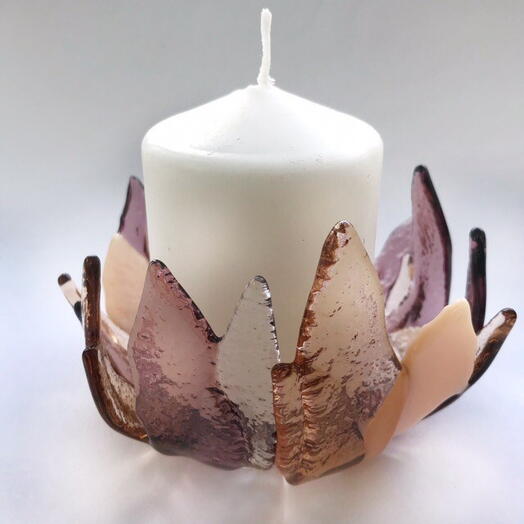 Подарочный сертификат «Мастер-класс Подсвечник в технике фьюзинг» (2 часа, 1 человек)