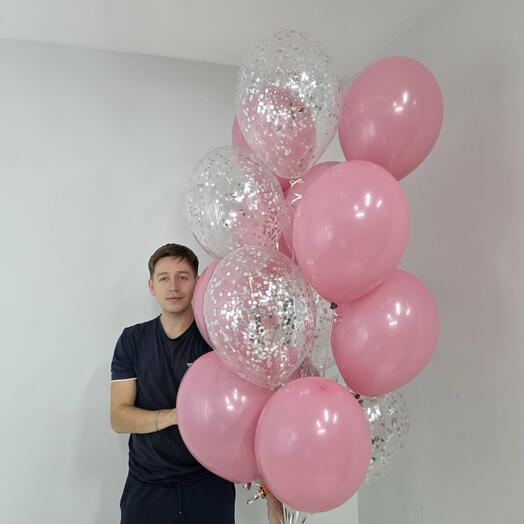 Микс шаров "Блеск розового дерева"