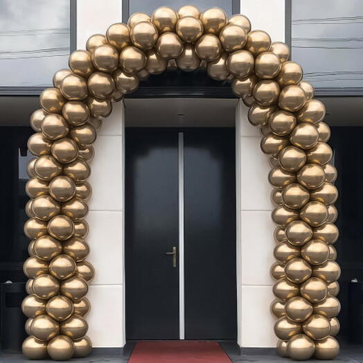 Гирлянда из воздушных шаров хром 7м на открытие магазина