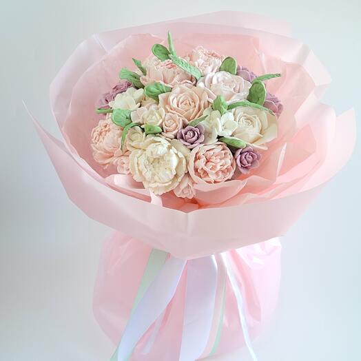 Букет из зефирных цветов на день рождения, праздник для  подруги