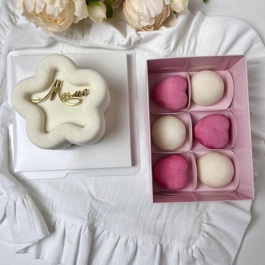 Комбо набор Муссовый бенто "Рафаэлло" + моти 6 шт