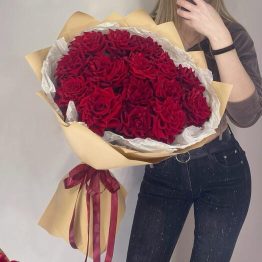 Букет из 15 кружевных роз