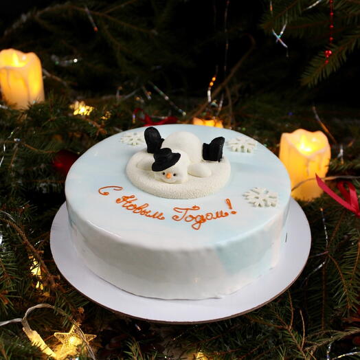 Муссовый торт Снеговик