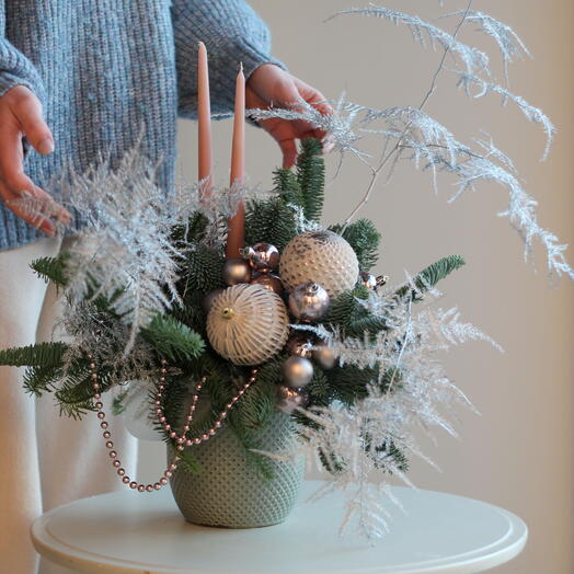 Новогодняя композиция "Свечи"