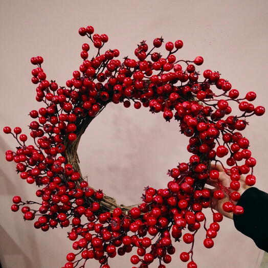 Новогодний венок ручной работы
